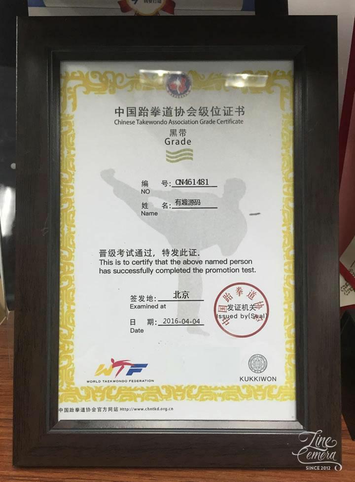 跆拳道黑带证书生成器